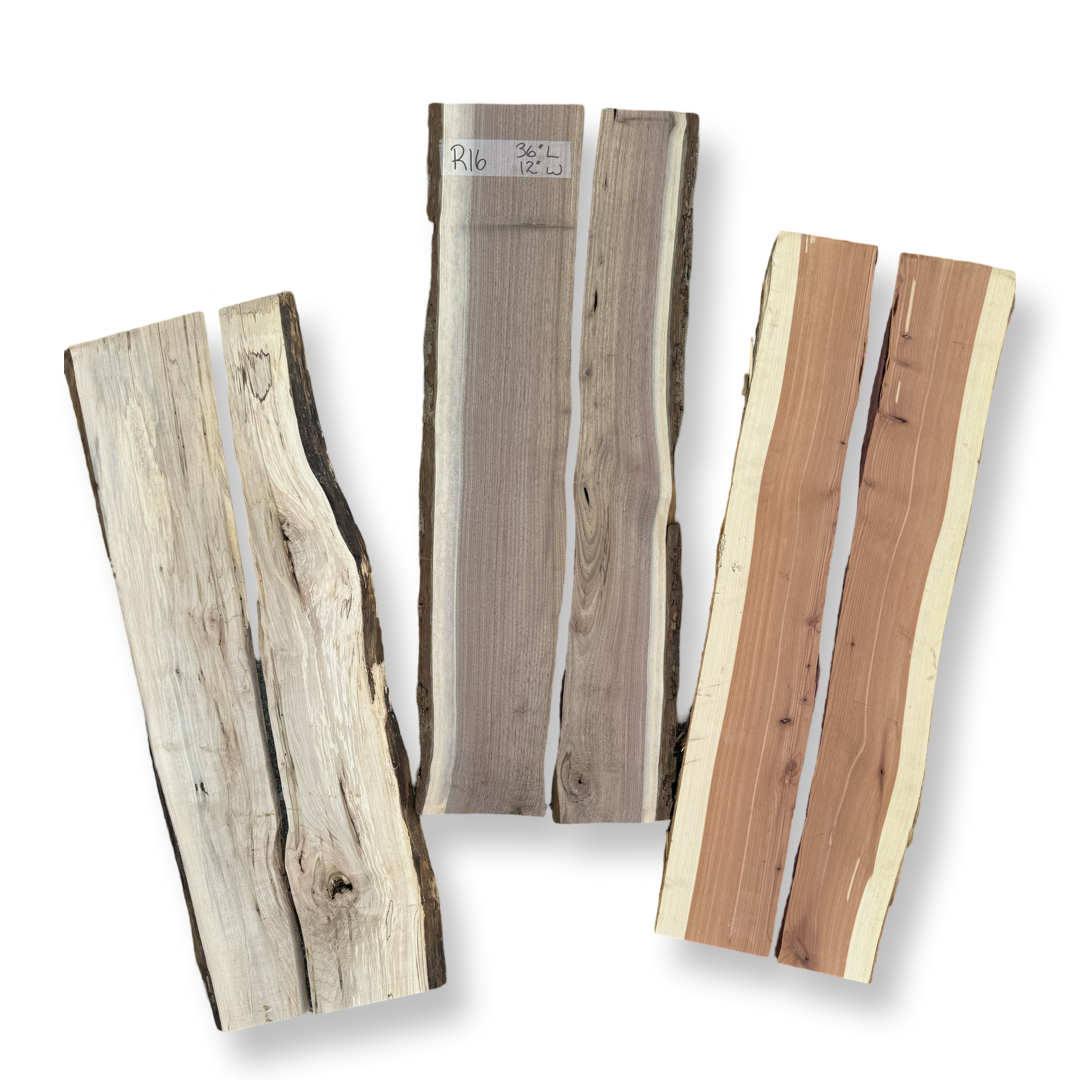 R16 36" Mixed Live Edge River Board Sets stoneycreekwoodsupply