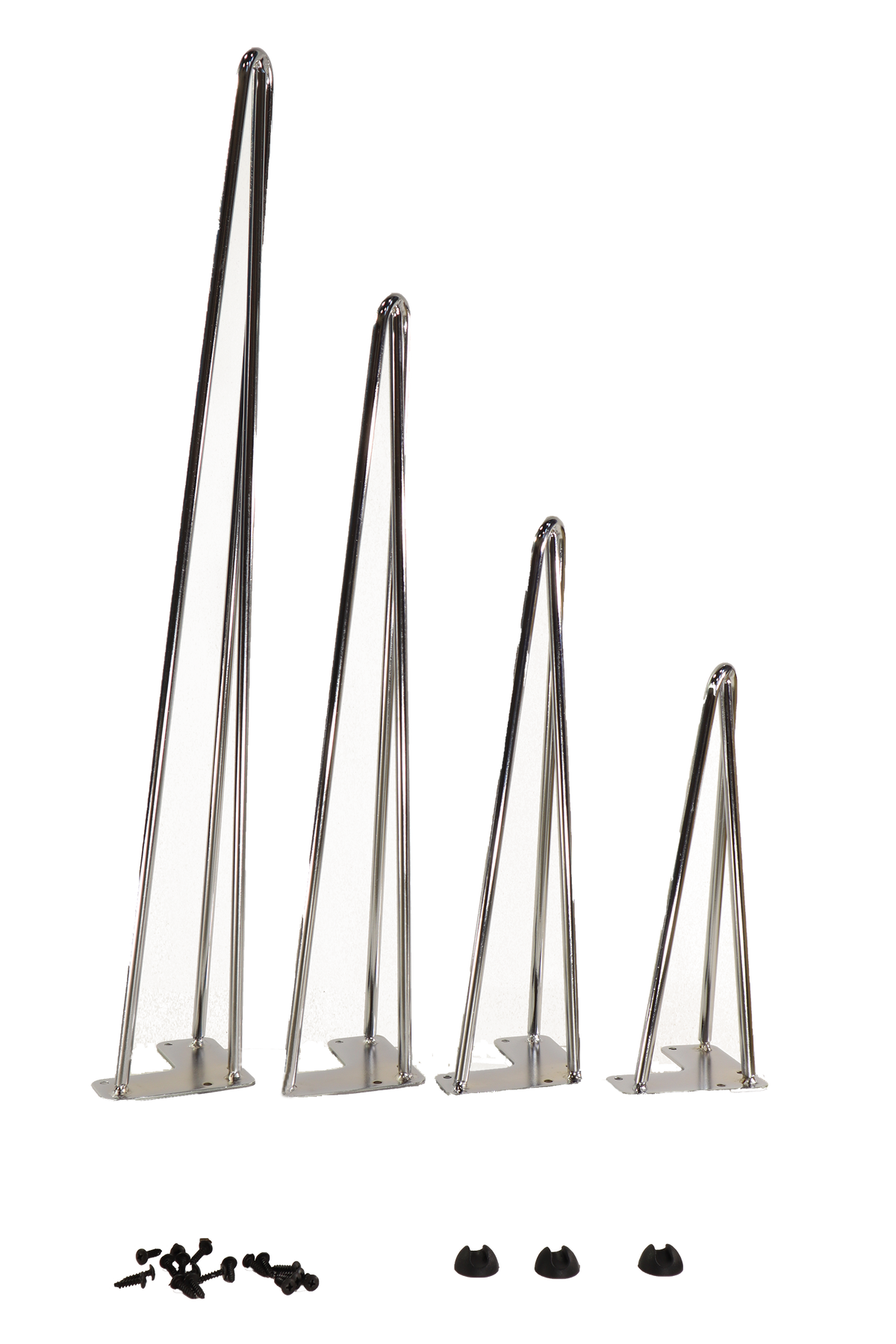 3 Rod Chrome Hairpin Legs stoneycreekwoodsupply
