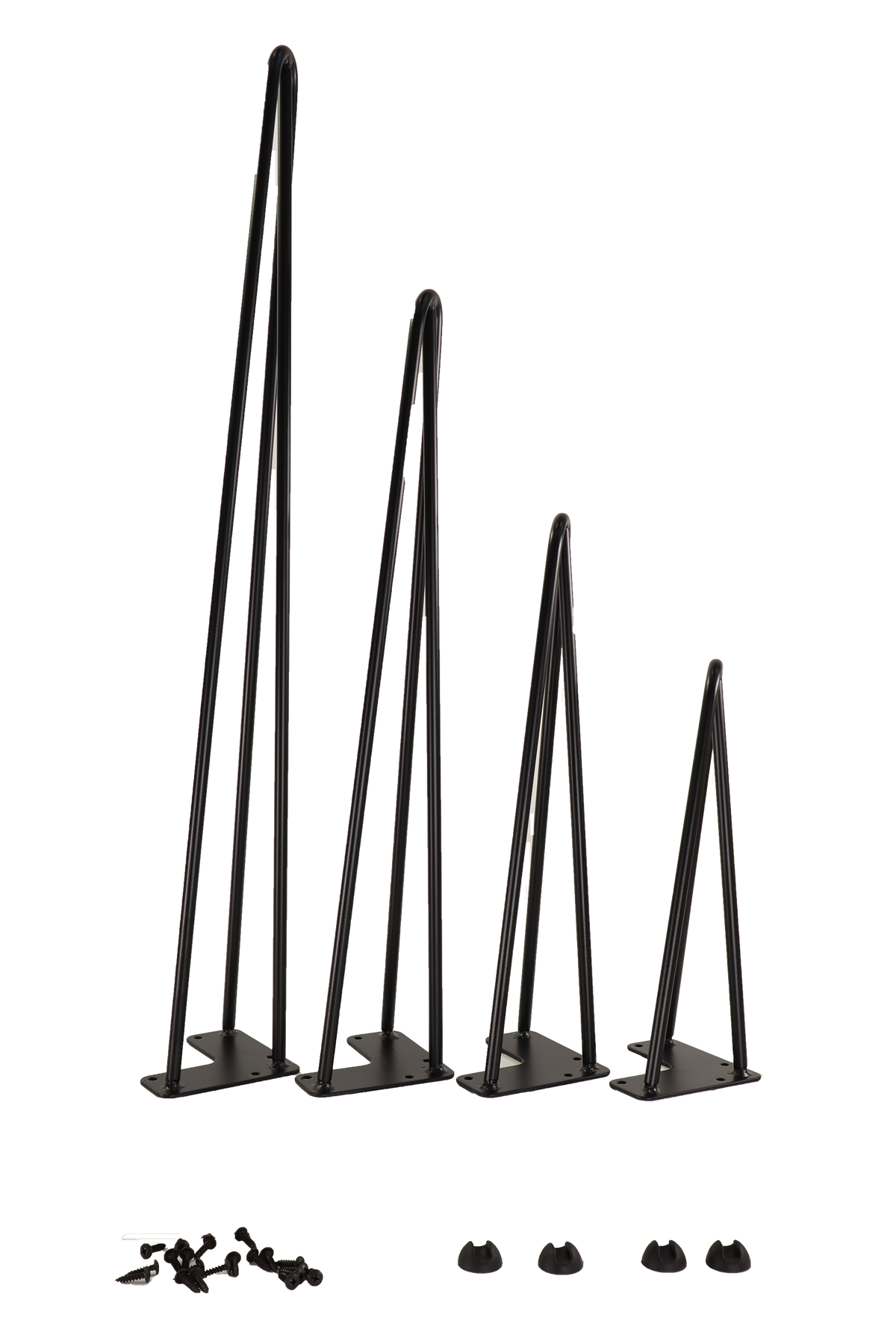 3 Rod Black Matte Hairpin Legs stoneycreekwoodsupply